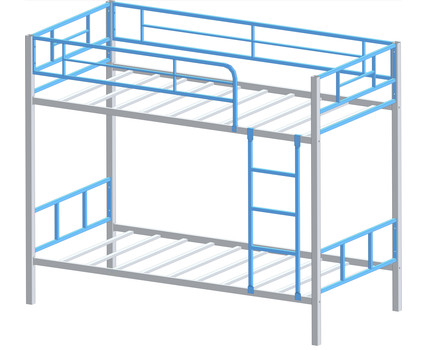 Двухъярусная кровать Севилья 2-01 Комбо серый, голубой (фабрика Формула мебели)