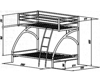 Двухъярусная кровать Виньола - 2 (фабрика Формула мебели)