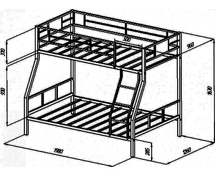 Двухъярусная кровать Гранада - 1 (фабрика Формула мебели)