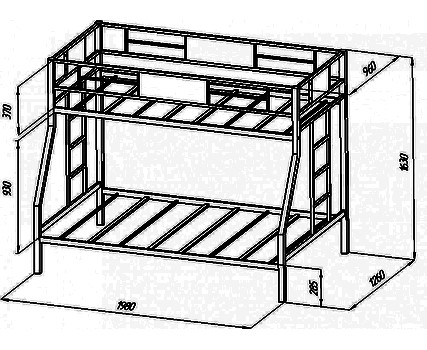 Двухъярусная кровать Гранада (фабрика Формула мебели)
