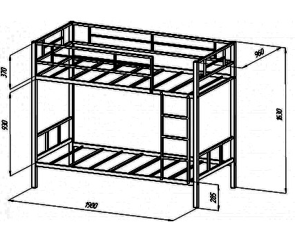 Двухъярусная кровать Севилья - 2 (фабрика Формула мебели)