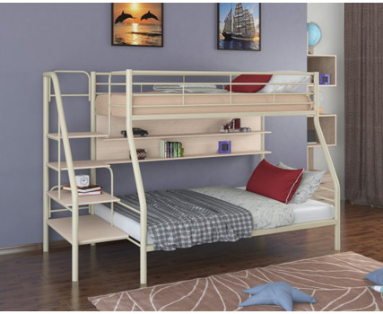 На фото Двухъярусная кровать Толедо 1П (фабрика Формула мебели)
