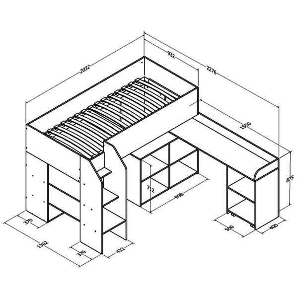 Кровать-чердак Теремок-2 (фабрика Формула мебели)