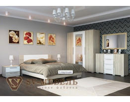 На фото Спальня ЛАГУНА 2 фабрика SV-Мебель