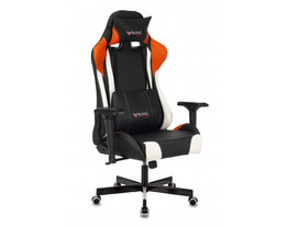 На фото Кресло игровое Zombie VIKING TANK черный/оранжевый/белый