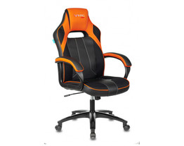 На фото Кресло игровое Zombie VIKING 2 AERO черный/оранжевый