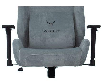 Кресло игровое Knight N1 Fabric серо-голубой Light-28 с подголов. крестовина металл