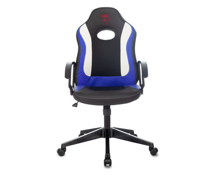 Кресло игровое Zombie 11 черный/синий текстиль/эко.кожа крестовина пластик
